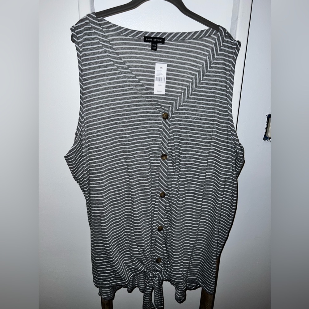Lane Bryant NWT TIE STRIPE TANK TOP